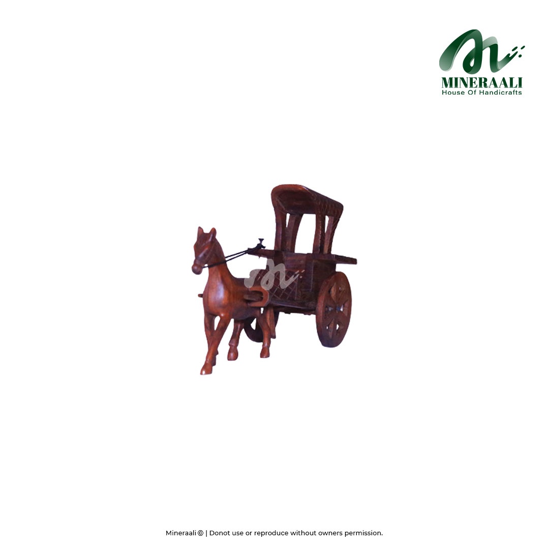 Mineraali | Hand Crafted Wooden Horse Carriage