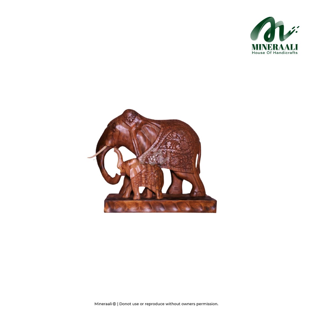 Mineraali | Hand Crafted Wooden Elephant