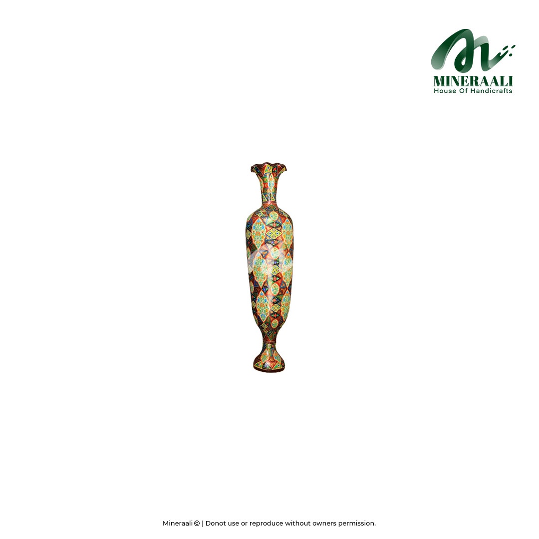 Mineraali | Camel Skin Multi Color Vintage Flower Vase Lamp