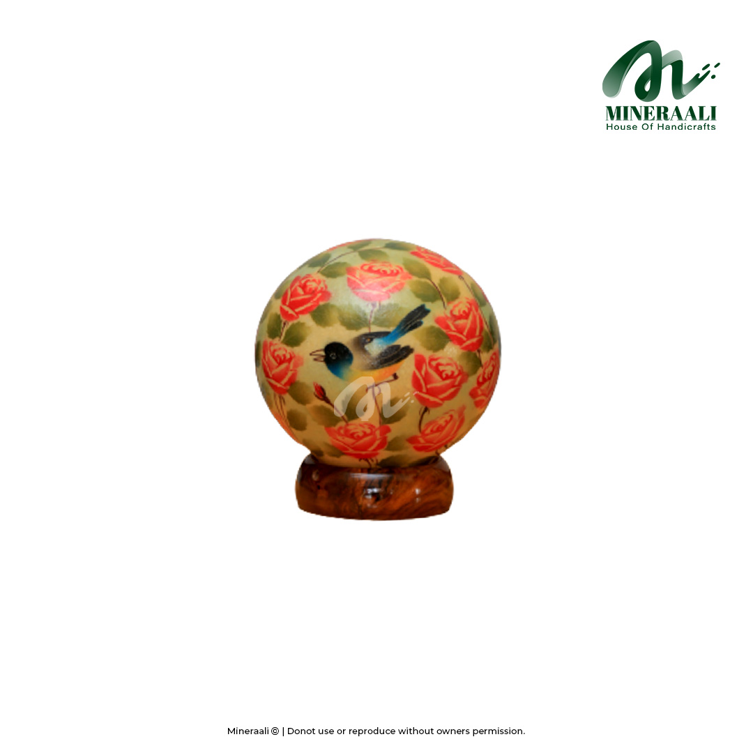 Mineraali | Camel Skin Red Roses Globe Lamp