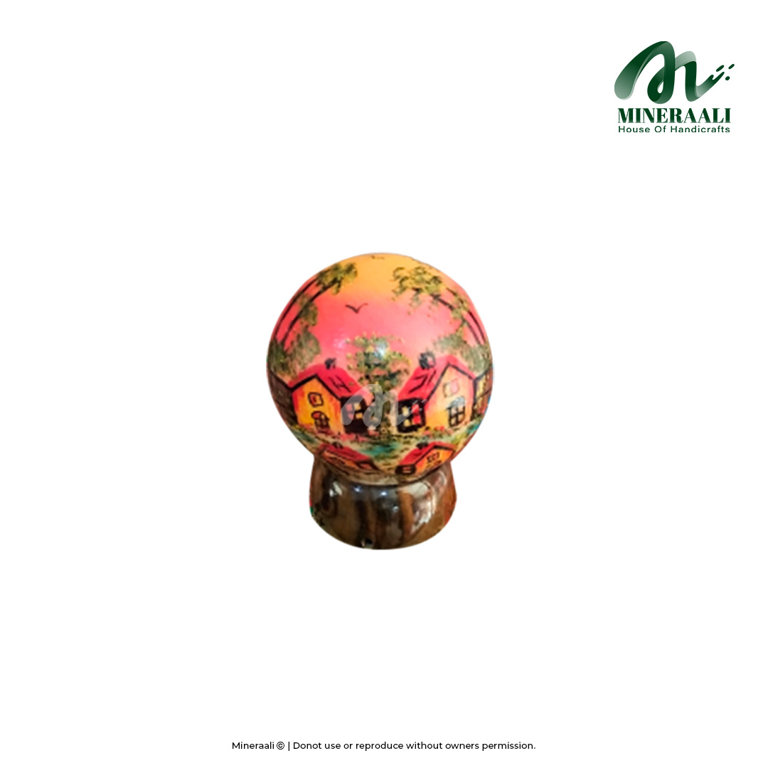 Mineraali | Camel Skin Artistic Village Globe Lamp