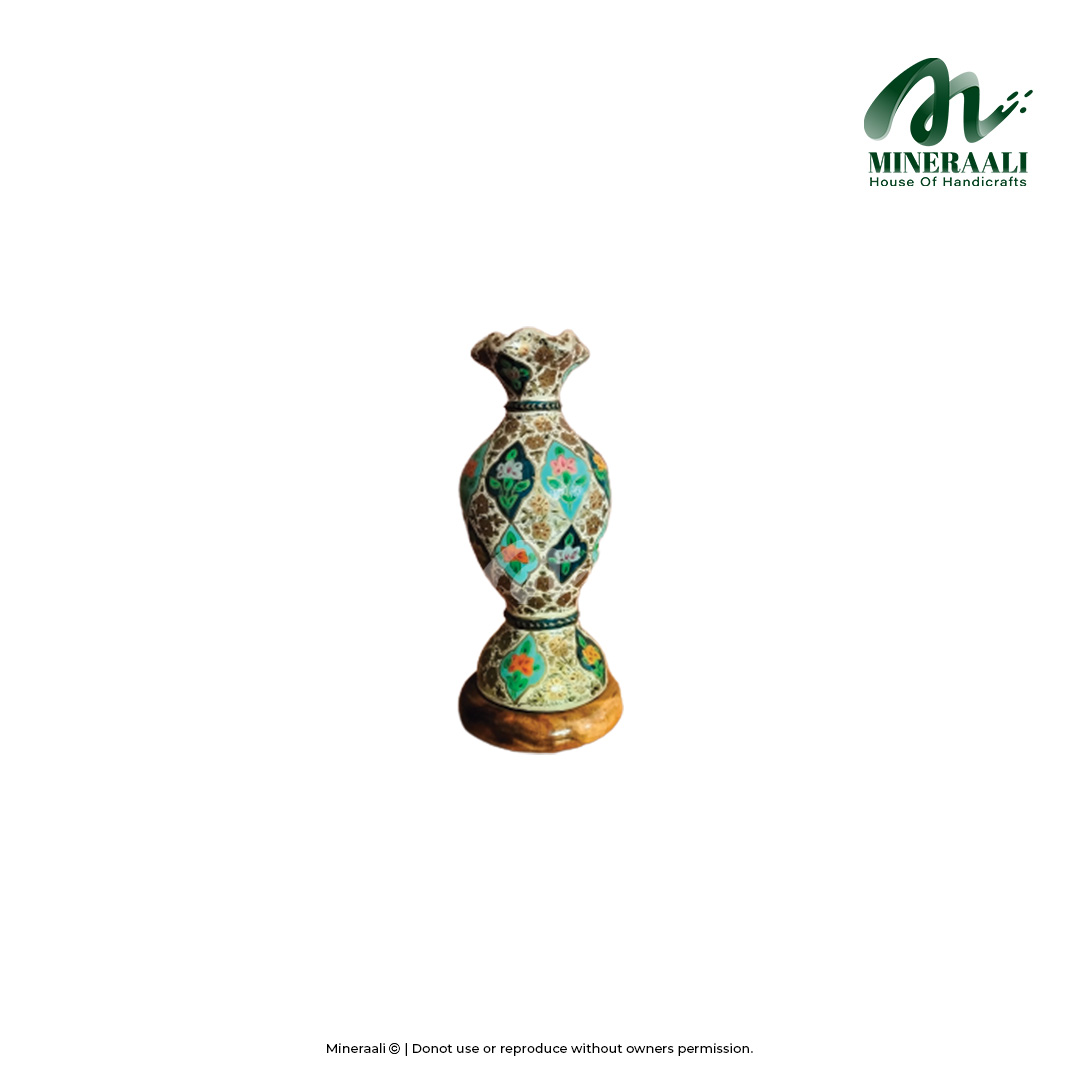 Mineraali | Camel Skin Multi Sea Blue Flower Vase Lamp