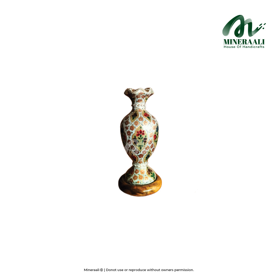 Mineraali | Camel Skin Multi Gold Flower Vase Lamp