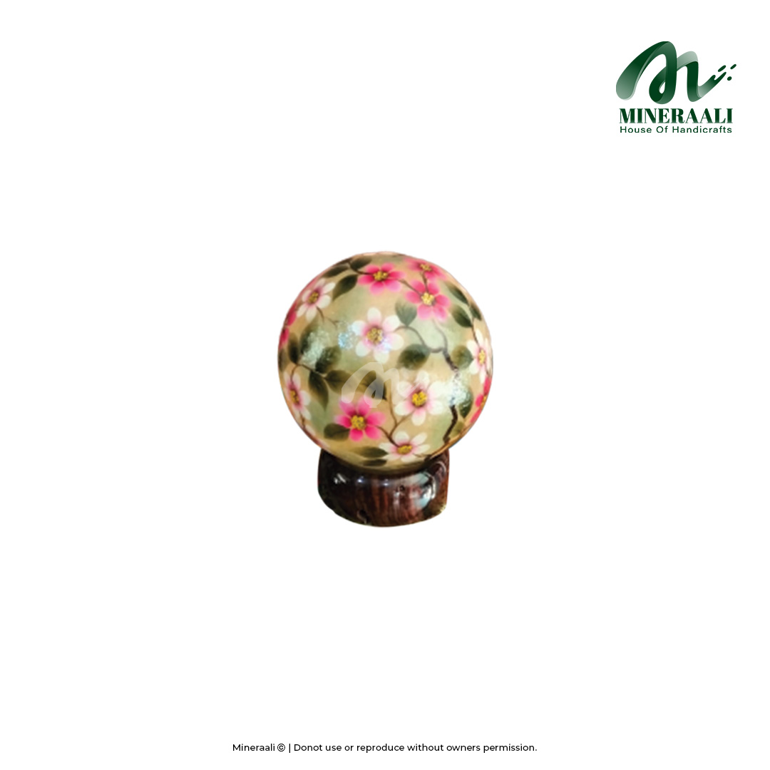 Mineraali | Camel Skin Multi Color Flowers Globe Lamp