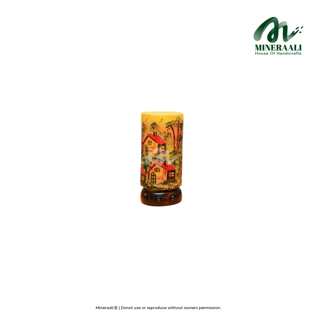 Mineraali | Camel Skin Artistic Houses Bottle Lamp