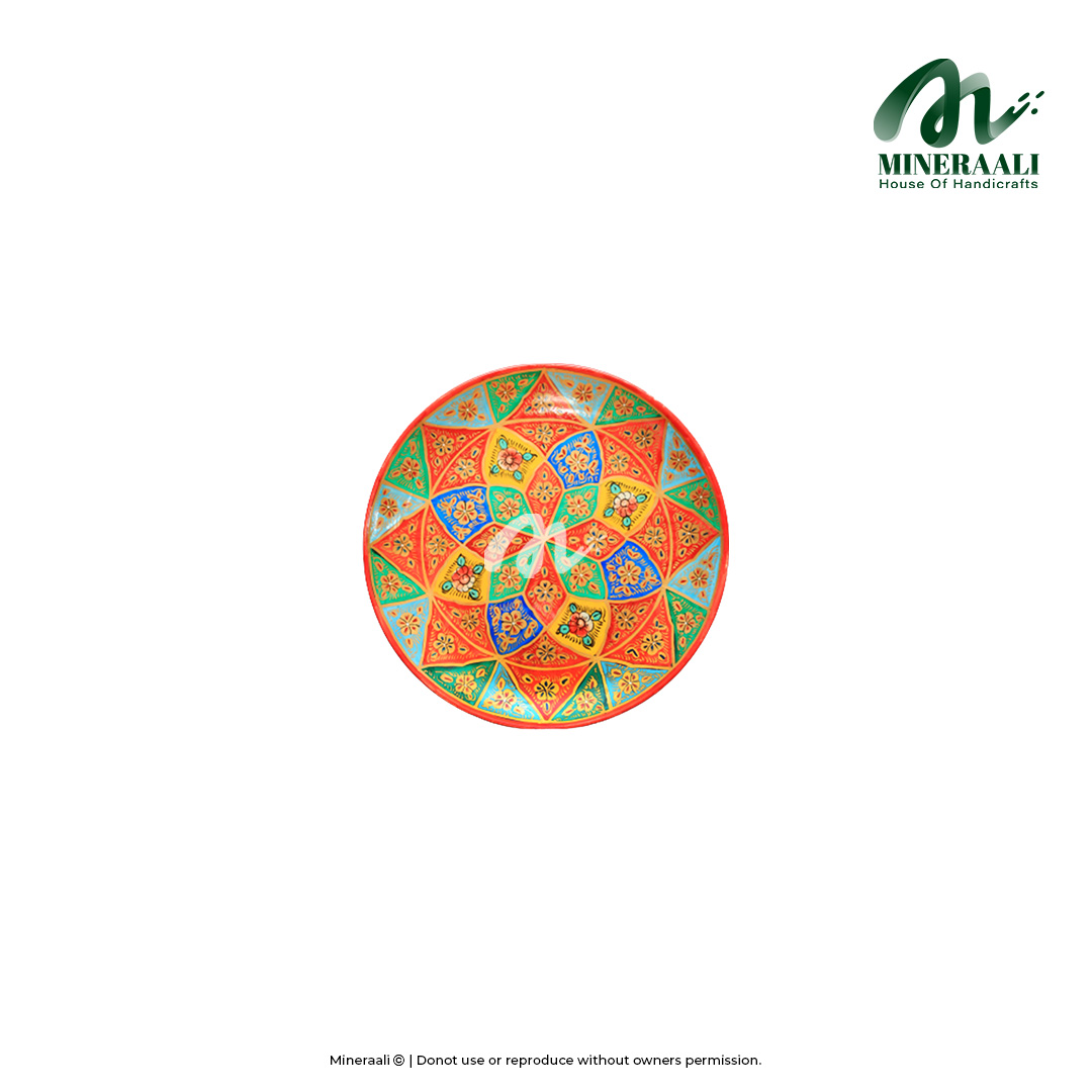 Mineraali | Hand Painted Pottery Multi Color Patterned Plate